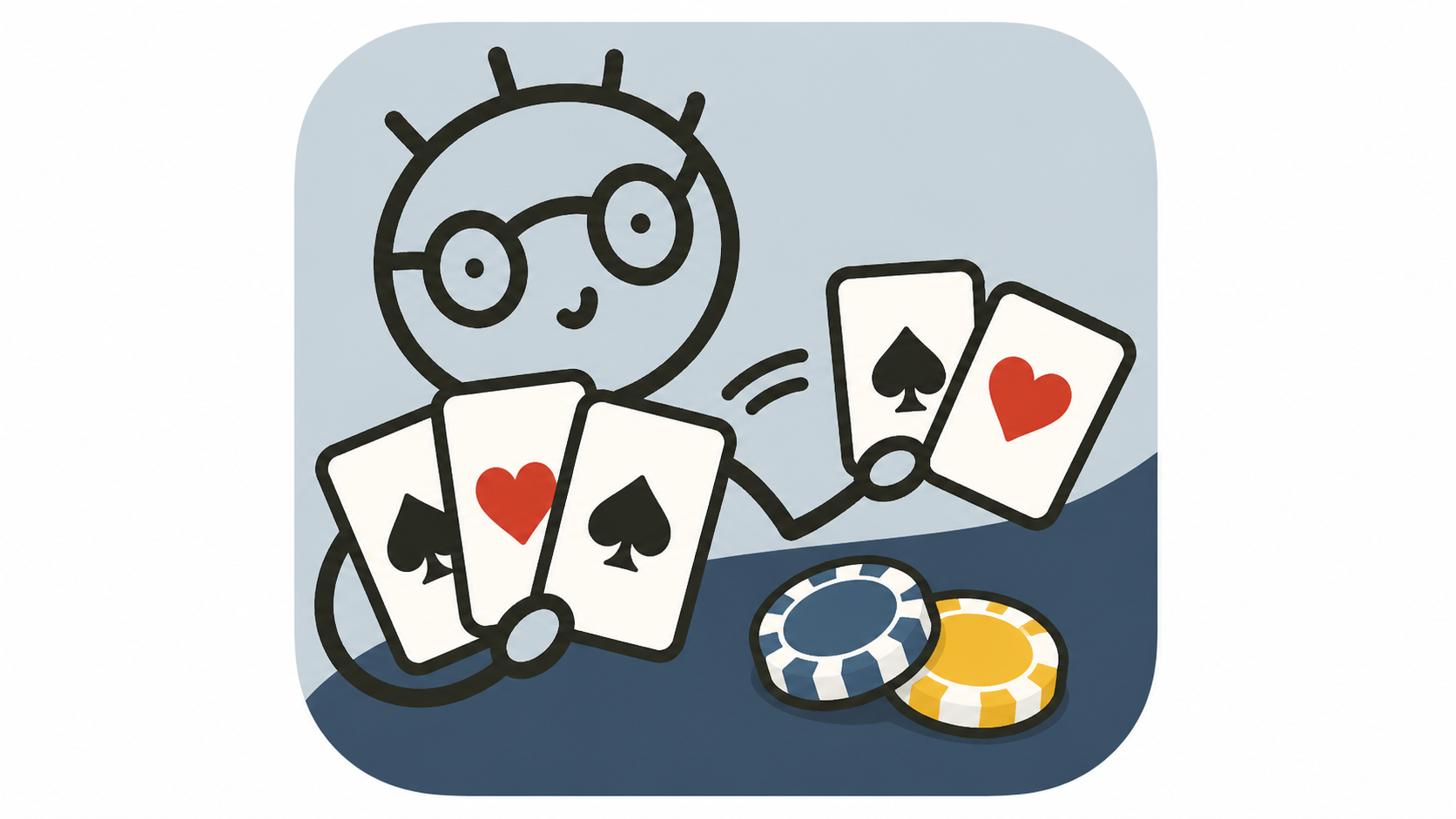 Illustration of a web-based blackjack table showing dealer cards and a split player hand